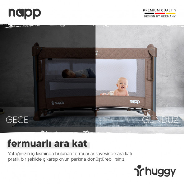 Huggy Napp 8 In 1 Anne Yani Park Yatak Oyun Parkı+Yatak - 6