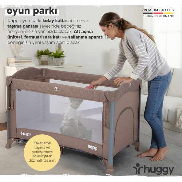 Huggy Napp 8 In 1 Anne Yani Park Yatak Oyun Parkı+Yatak - 8