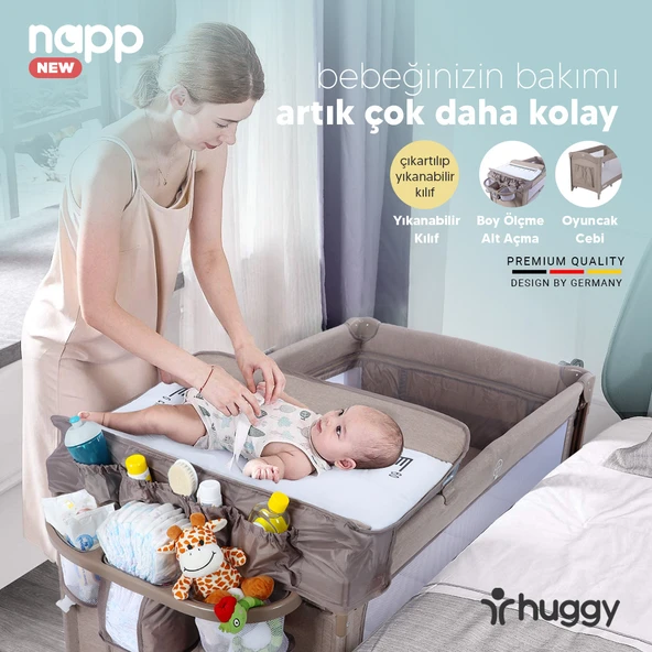 Huggy Napp 6 In 1 Anne Yani Park Yatak Oyun Parkı+Yatak - 10