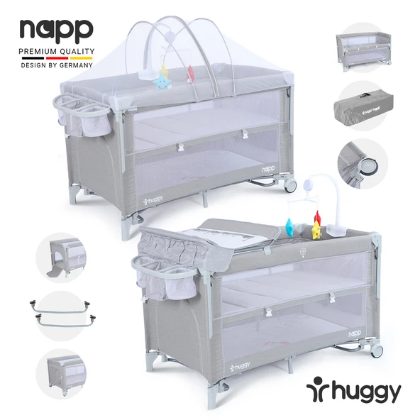 Huggy Napp 6 In 1 Anne Yani Park Yatak Oyun Parkı+Yatak - 1
