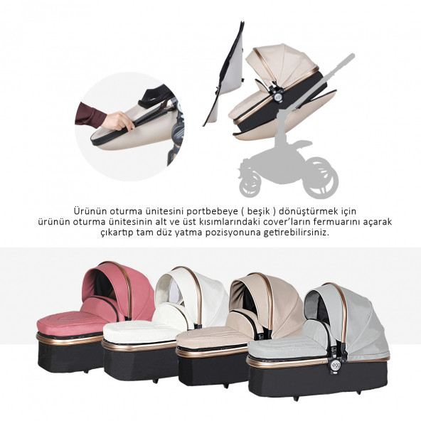 Huggy Egg 6 İn 1 Travel Sistem Bebek Arabası - 7