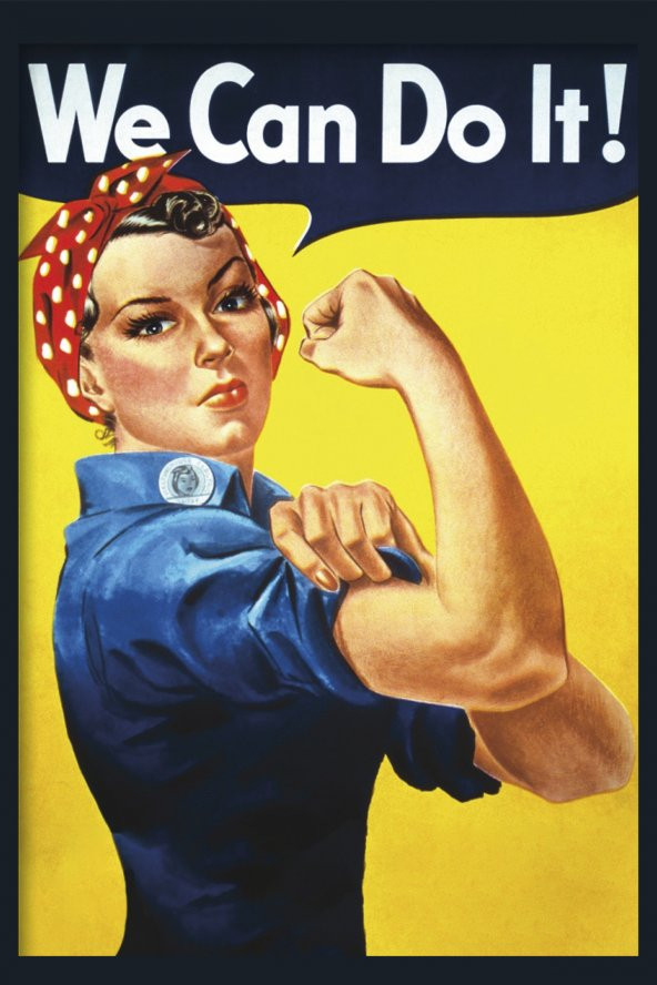 We Can Do It! Yapışkansız Statik Tutunan İnovatif Sihirli Akıllı Kağıt Poster (Kadın Gücü Hareketi) - 4