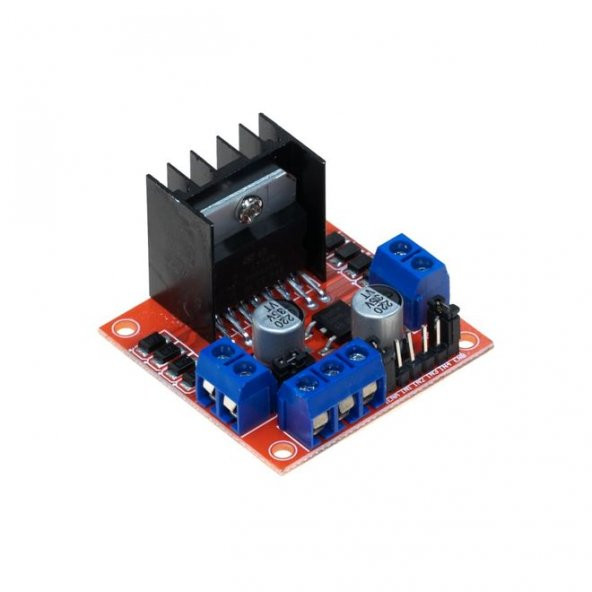 L298n Voltaj Regulatörlü Çift Motor Sürücü Kartı(Kırmızı Pcb)