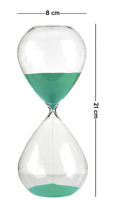 Turkuaz Kum Saati, 60 Dk Kum Saati, Dekoratif Ev Aksesuarları, Pomodoro Zamanlayıcı, Anlamlı Hediye - Resim 3