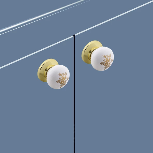 Eymen Düğme Mobilya Mutfak Çekmece Dolap Dolabı Kapak Kulpu Kulpları Kulbu Altın Sarı Polimer Kulp - 5