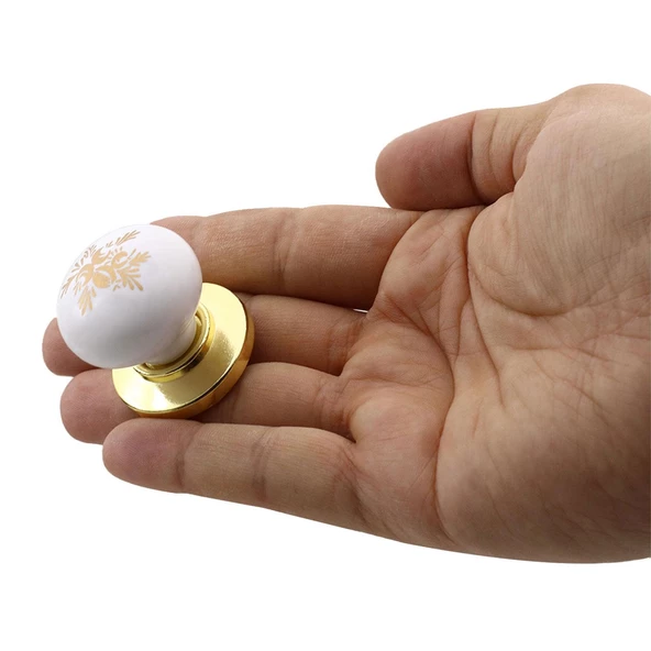 Eymen Düğme Mobilya Mutfak Çekmece Dolap Dolabı Kapak Kulpu Kulpları Kulbu Altın Sarı Polimer Kulp - 2