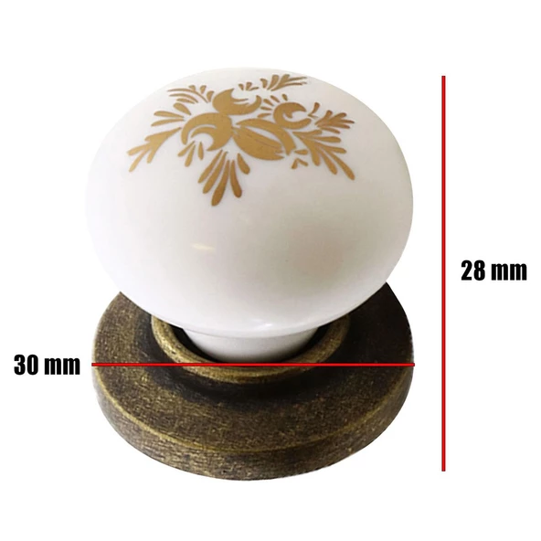 Eymen Düğme Polimer Eskitme Antik Sarı Mobilya Mutfak Çekmece Dolap Dolabı Kulpu Kulbu Kulpları - 3