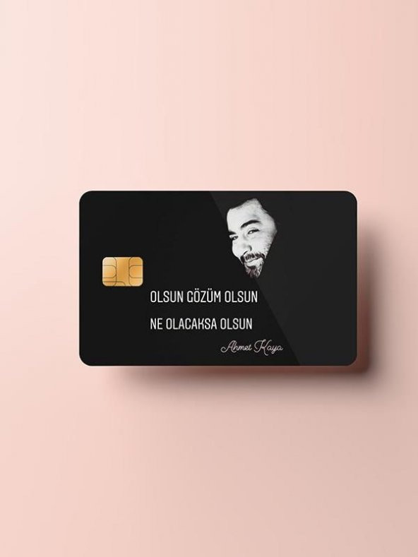 Ahmet Kaya Kredi Kartı Kaplama Stickeri Papara, Tosla, Kredi Kartı Için Uyumlu - 1