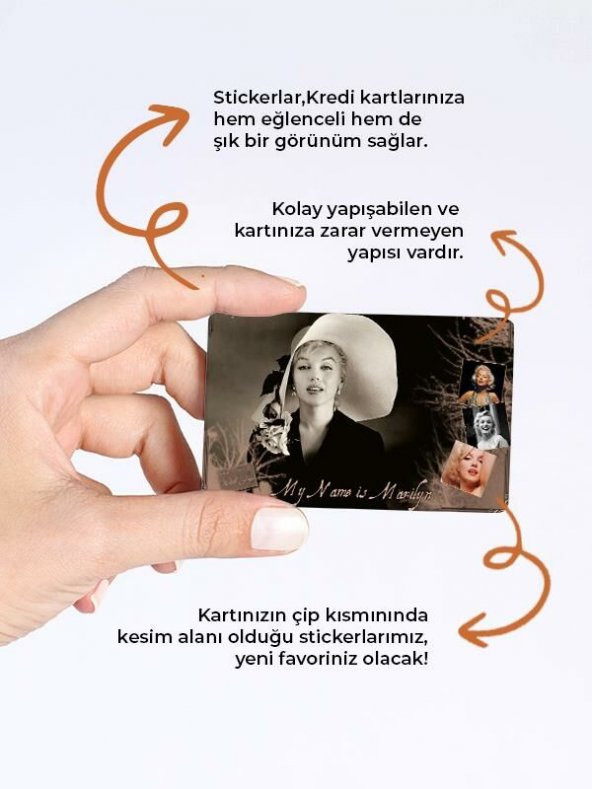 Marilyen Kredi Kartı Kaplama Stickeri Papara, Tosla, Kredi Kartı Için Uyumlu - 5