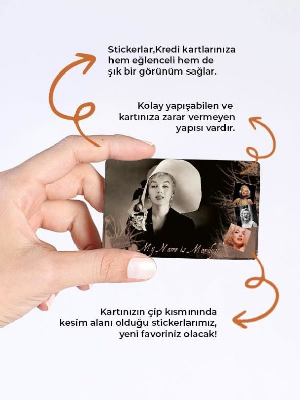 Marilyen Kredi Kartı Kaplama Stickeri Papara, Tosla, Kredi Kartı Için Uyumlu - 8