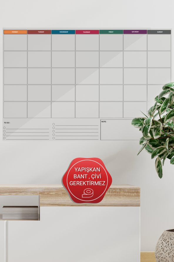 Evbuya Monthly Planner Akıllı Kağıt - Resim 3