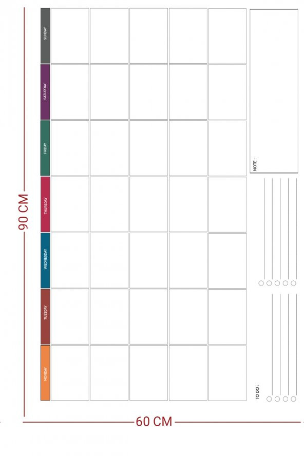 Evbuya Monthly Planner Akıllı Kağıt - Resim 4