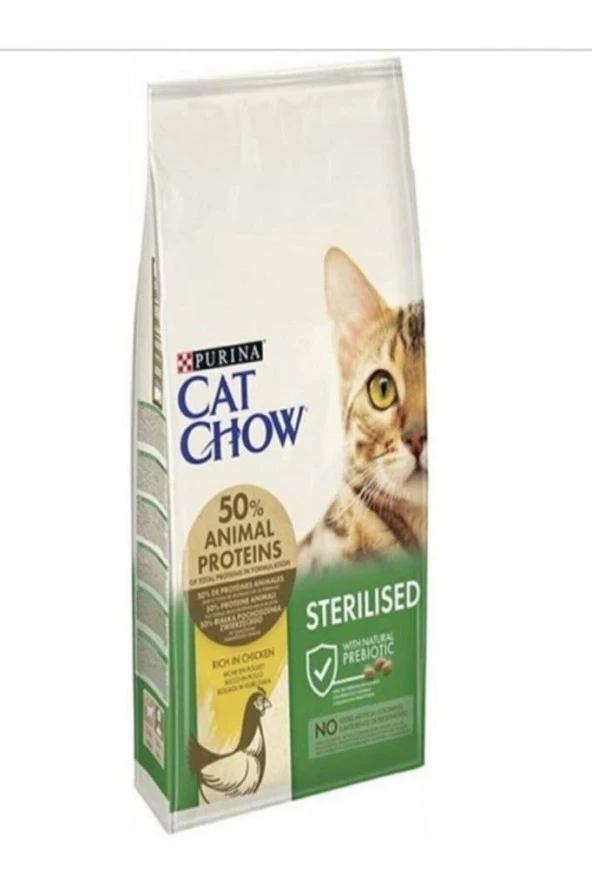 Cat Chow Cat Chow Cat Chow Kısırlaştırılmış Tavuklu Kedi Maması 15 Kg