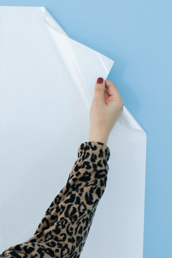 EVBUYA  10 Adet 100 Cm X 150 Cm Beyaz Yapışkansız Statik Tutunabilir Akıllı Kağıt Tahta - 2