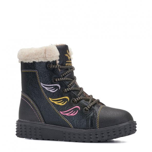 Albishoes Kids Kürklü Renkli Kız Çocuk Postal Bot - 4