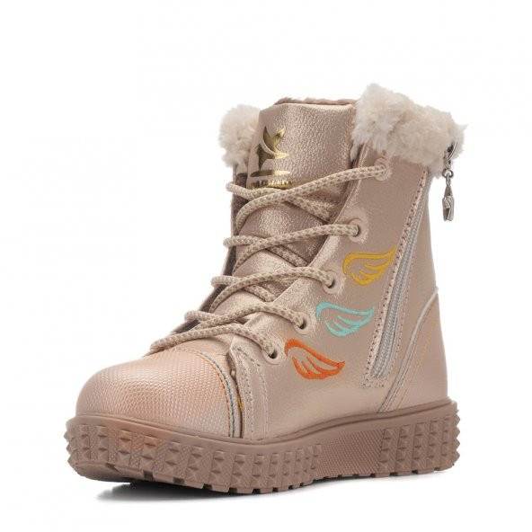 Albishoes Kids Kürklü Renkli Kız Çocuk Postal Bot - 9