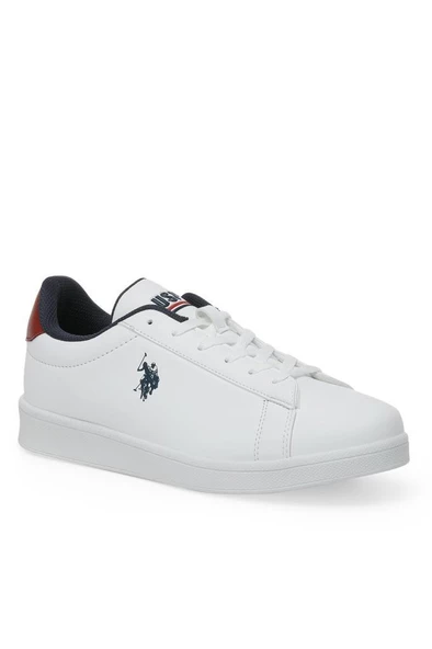 U.S Polo Assn. Tıbet 2PR Erkek Sneaker Ayakkabı Beyaz Laci Kırmızı 40-45