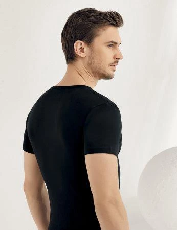 6 Adet Şahinler Erkek Ribana V Yaka Kısa Kollu Fanila Atlet E028 - Resim 4