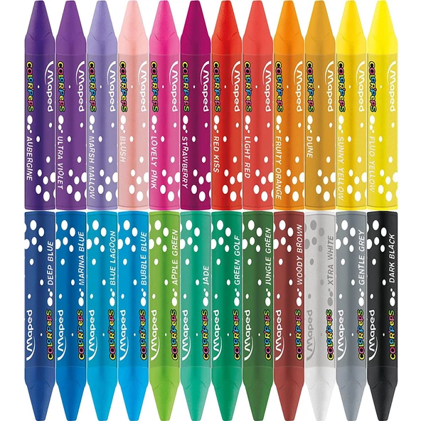 Maped Kolay Tutuş Üçgen Tasarım İlk Pastel Boyam 24 lü Maped Color Peps Oil Pastels Yağlı Pastel Boya