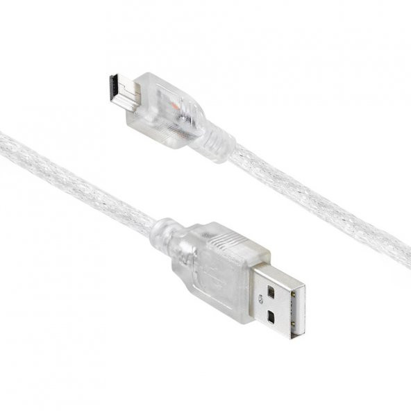 Powermaster 16731 USB 2.0 Şeffaf USB Am/Mini 5 Pin Kablo 5 Metre - 4