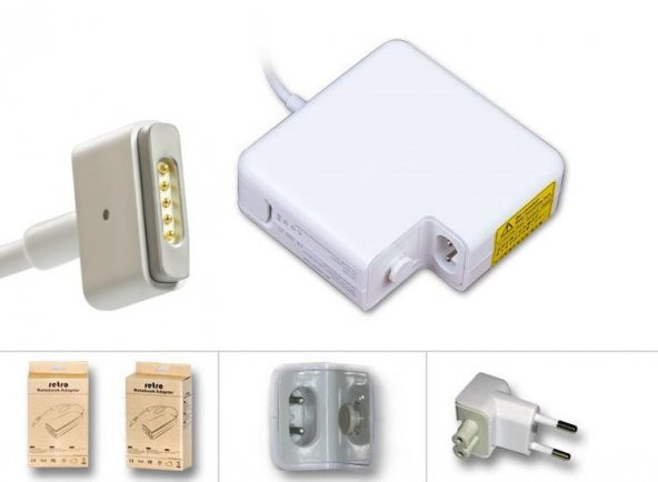 MacBook Pro A1425 Adaptör Şarj Cihazı Magsafe 2 - 16.5V 3.65A - 2