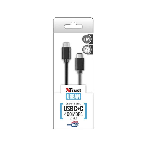 Trust 21176 Usb C To Usb C Kablo 1M Siyah (Usb 2.0) - 5