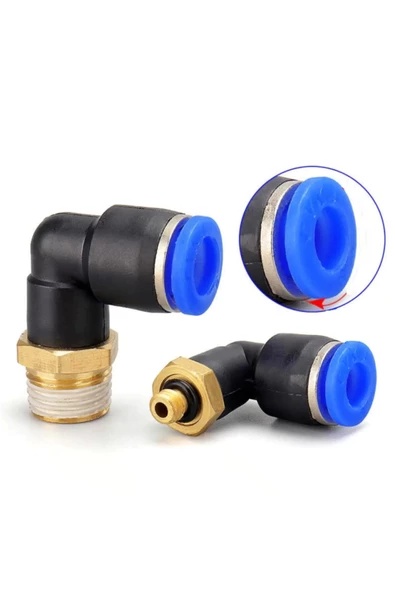 Pnömatik Dirsek Bağlantı 1/2 - 6mm - 3