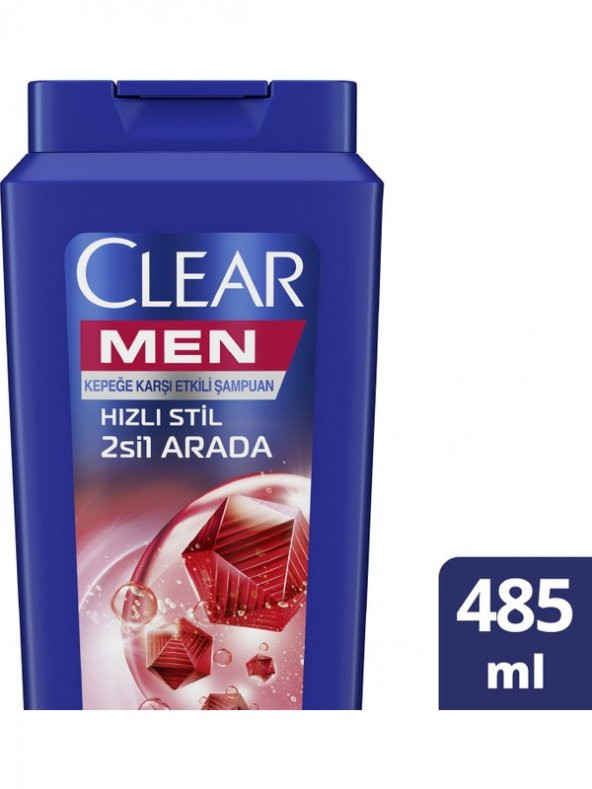 Clear Men Kepeğe Karşı Etkili Şampuan Hızlı Stil 2si1 Arada Kolay Şekil Alan Saçlar 485 ML - 2