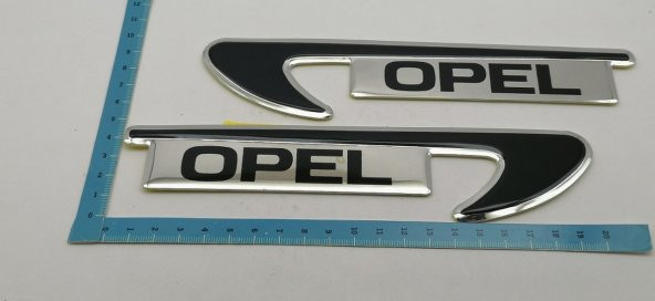 Opel Logo Yan Çamurluk Venti 3M 3D Pleksi Alüminyum Gümüş Renk