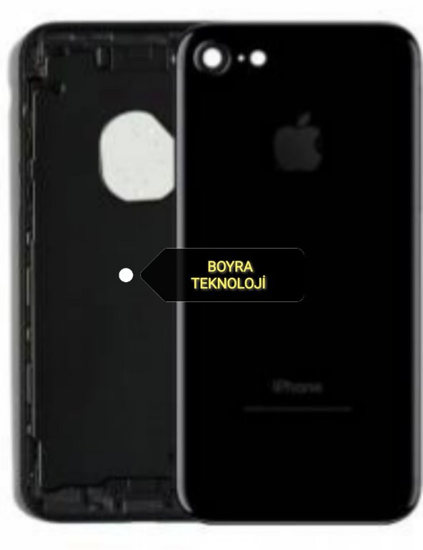 Apple Iphone 7 Plus Jet Black Boş Kasa Kapak 7G Plus  SÜPER KALİTE - 2