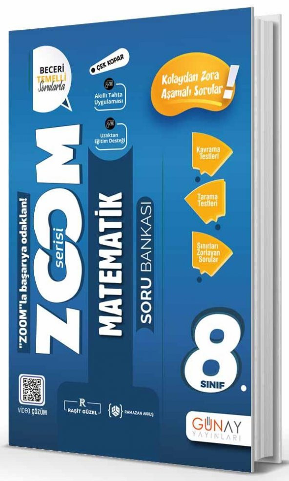 8.Sınıf Zoom Serisi Matematik Soru Bankası Günay Yayınları