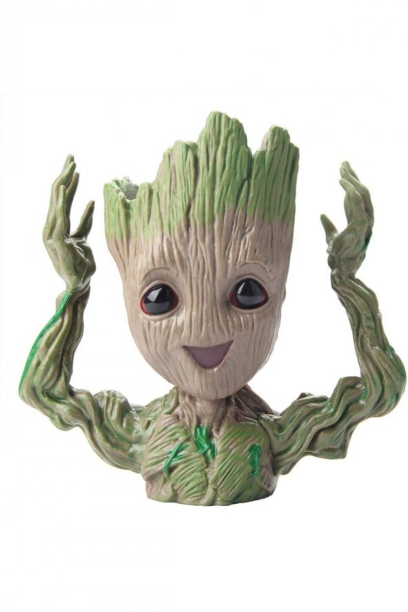 Galaksinin Koruyucuları Baby Groot Figür Eller Havada Saksı Kalemlik (orijinal Ürün, Kırılmaz)