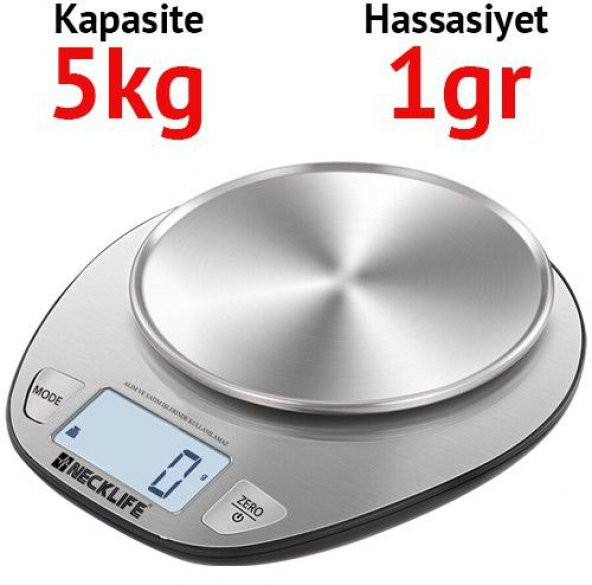 Necklife EK 4352H Sıvı Hacim Ölçebilen Mutfak Terazisi - Resim 2