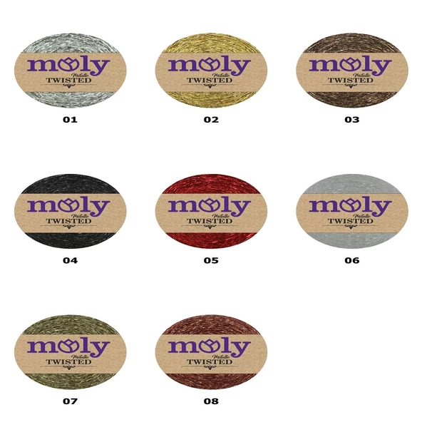 Moly Twisted Metalik Kağıt İp Hasır Çanta Runner Şapka Amerikan Servis 250gr - 2