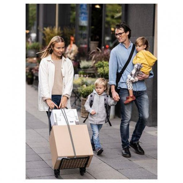 Alışveriş-Yük Arabası,Siyah 45X94 Cm IKEA Metal Alışveriş Arabası Maks. Yük: 30 kg. - 5