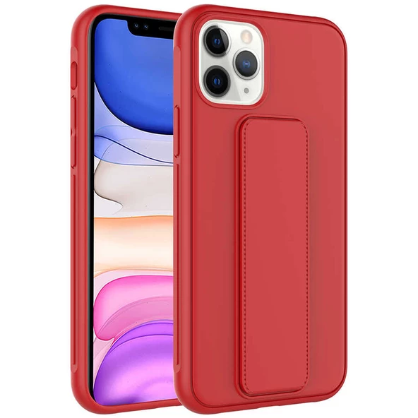 Apple iPhone 11 Pro Kılıf Zore Qstand Katlanabilir Standlı Kılıf - Resim 5
