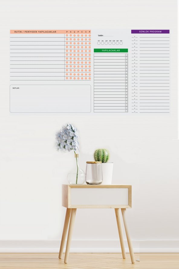 Günlük Planlayıcı olg (özel baskı) - Yapışkansız Tutunan Akıllı Kağıt - Resim 4
