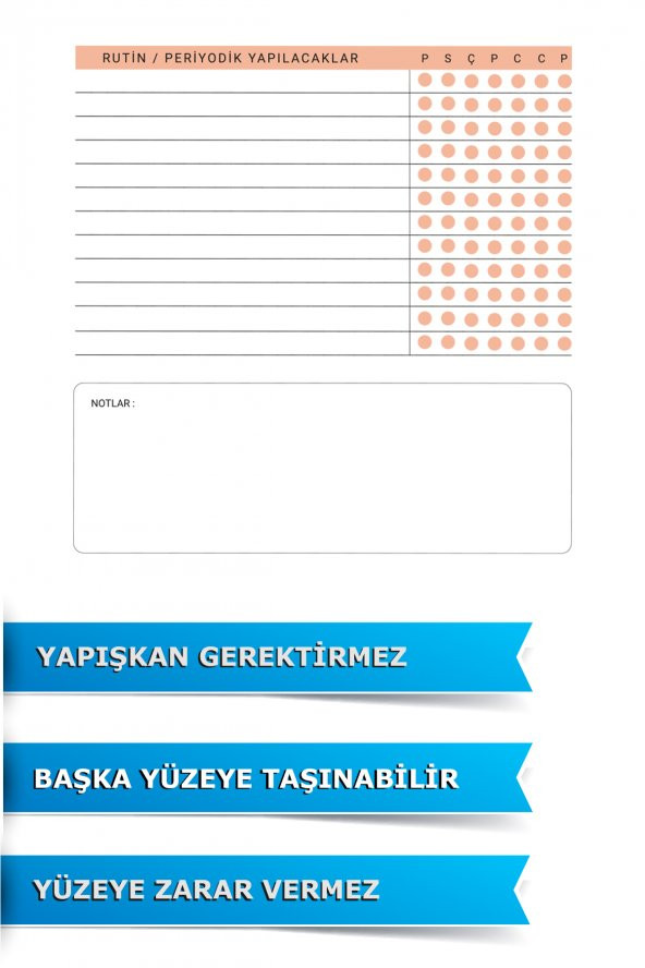 Günlük Planlayıcı olg (özel baskı) - Yapışkansız Tutunan Akıllı Kağıt - Resim 5