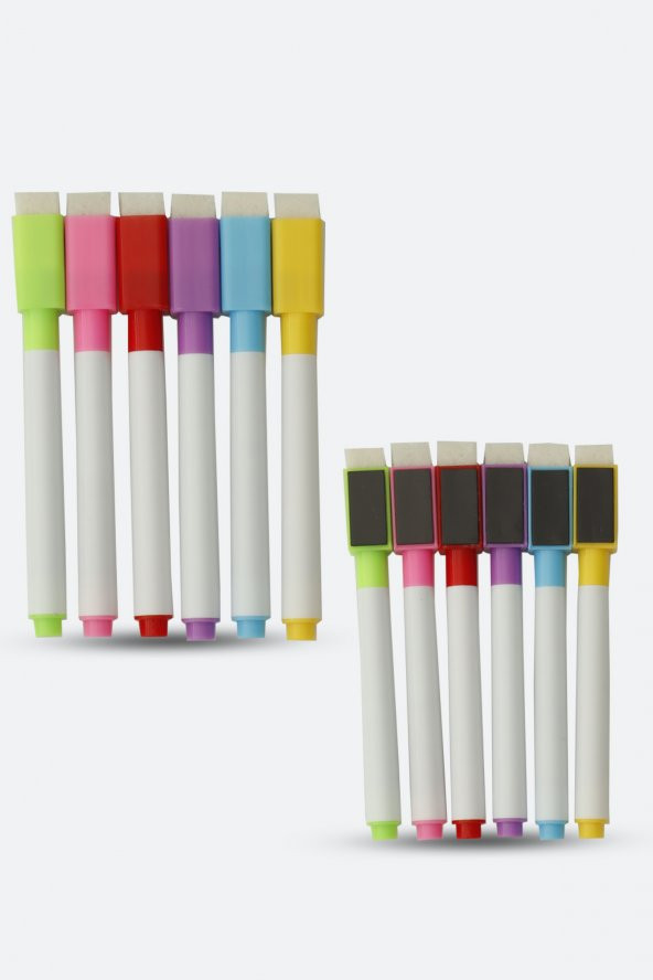 Yazı Tahtası Kalemi - 6 renk - Mıknatıslı