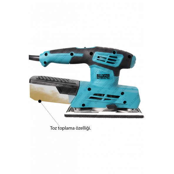 Bulldozer 6 Kademe Devir Ayarlı 800w Zımpara Makinesi Planya - 4