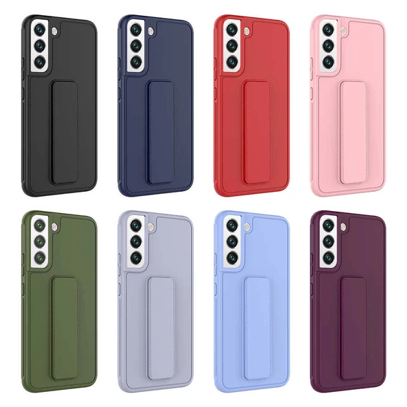Galaxy S22 Plus Kılıf Zore Qstand Katlanabilir Standlı Kılıf - Resim 12