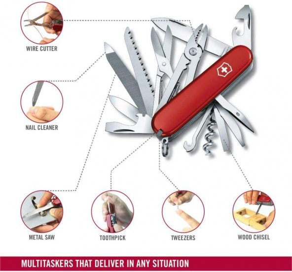 Victorinox Handyman 1.3773 Kırmızı İsviçre Çakısı 91mm 24F - 2