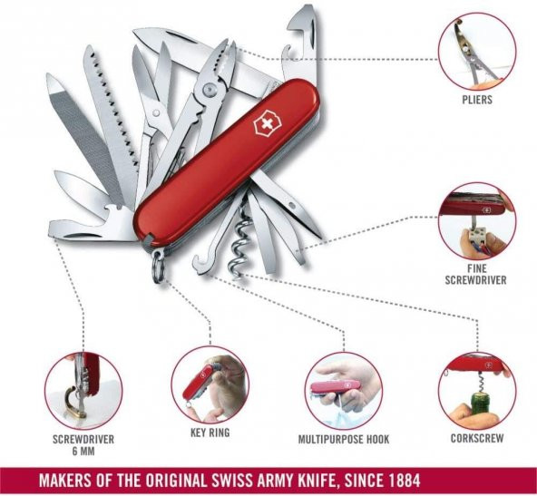 Victorinox Handyman 1.3773 Kırmızı İsviçre Çakısı 91mm 24F - 3
