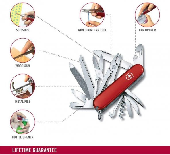 Victorinox Handyman 1.3773 Kırmızı İsviçre Çakısı 91mm 24F - 4