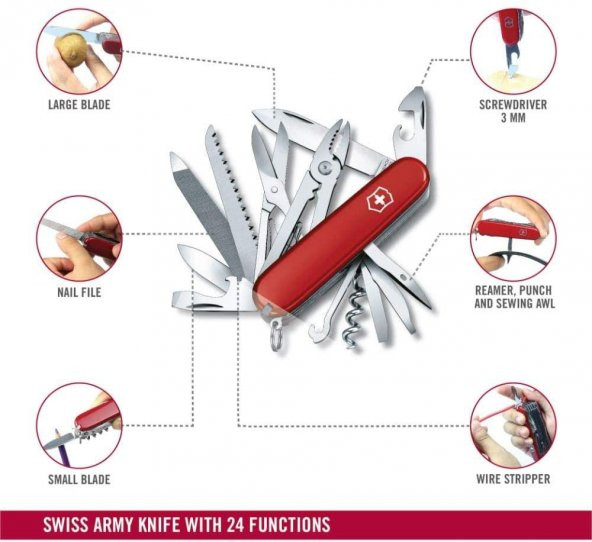Victorinox Handyman 1.3773 Kırmızı İsviçre Çakısı 91mm 24F - 5