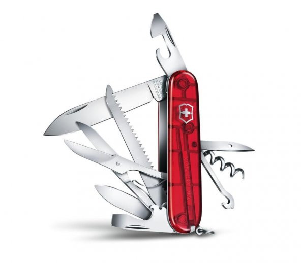 Victorinox Huntsman 1.3713.T Şef Kırmızı İsviçre Çakısı 91mm 15F - 3