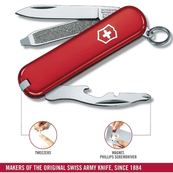 Victorinox Rally 0.6163 Kırmızı İsviçre Çakısı 58mm 9F - 6