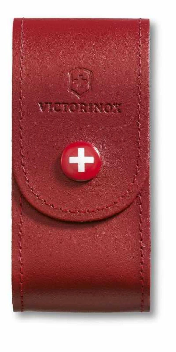 Victorinox Deri Çakı Kılıfı 4.0521.1 Kırmızı Çıt Çıt Düğmeli