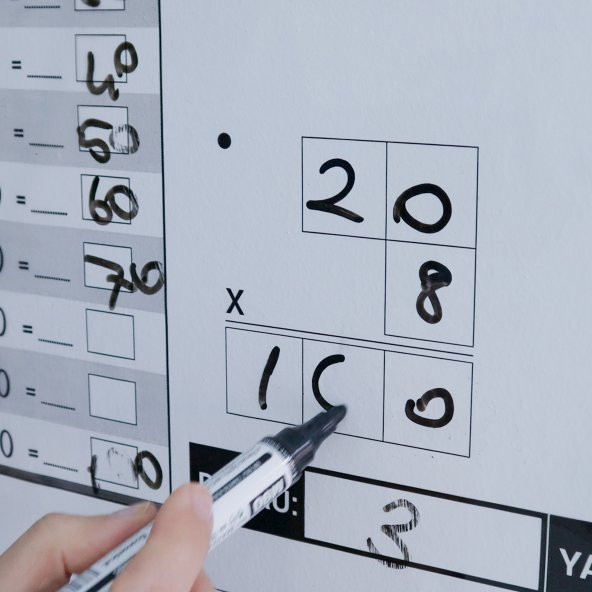 Çarpım Tablosu - 6 Renkli Kalem - 2