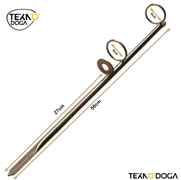TAMSET V1 50cm Metal Kamış Dayama Ayağı Kum Dikeni - 2